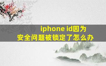 iphone id因为安全问题被锁定了怎么办